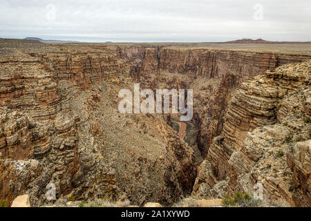 Little Colorado river canyon seen from Navajo Tribal Park Stock Photo