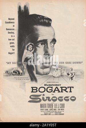Sirocco, 1951 American film with Humphrey Bogart set during French occupation of Syria. Stock Photo