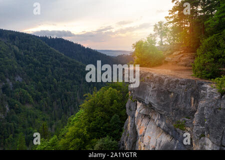 Famous Tomasovsky Vyhlad viewpoint in Slovak Paradise Stock Photo