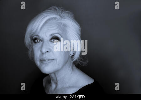 Woman Combed And Make Up With Happy Expression Platinum Blonde