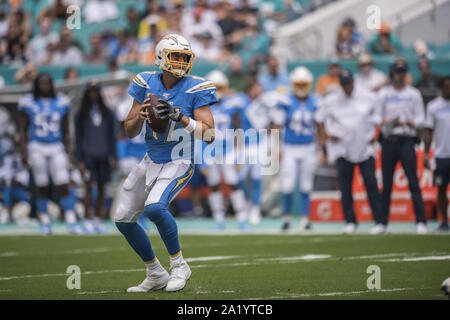 Miami, Florida, USA. 29th Sep, 2019. 17 Philip Rivers during the Miami Dolphins v Los Angeles Chargers on September 29, 2019 Credit: Dalton Hamm/ZUMA Wire/Alamy Live News Stock Photo