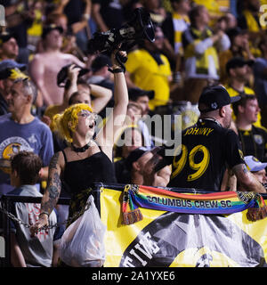 Philadelphia Union fans cheer on their team from ''The River End''  supporters section during the game against the San Jose Earthquakes at PPL  Park in Chester, PA. The Union lost 2-1. (Credit