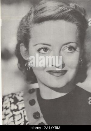 Bette Davis (1908-1989), American film  actress, winner of two Best Actress Academy Awards, for Dangerous (1935) and Jezebel (1938). Stock Photo