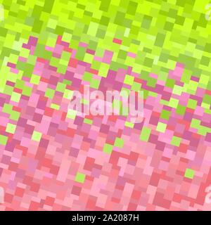 Background with square pixel texture. Vector illustration. Gradient yellow pink. Stock Vector