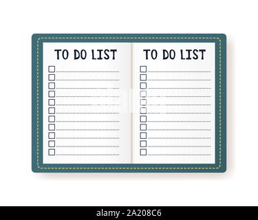 To do list. Blank planner. Vector illustration Stock Vector