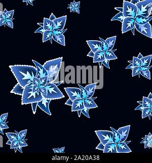Texture with botanical leaves of sweet potatoes Stock Vector