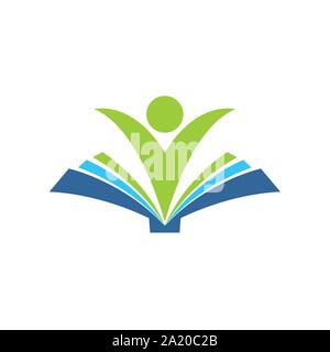 Happy Learning Book Vector Symbol Graphic Logo Design Template Stock Vector