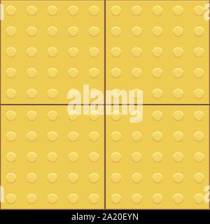 Yellow Tactile Paving seamless pattern Stock Vector