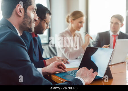 Office business team working in a meeting Stock Photo