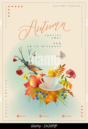 Autumn Poster Template Stock Vector