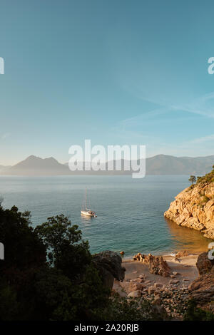 Plage De Ficajola Calanques De Piana Corsica France Stock