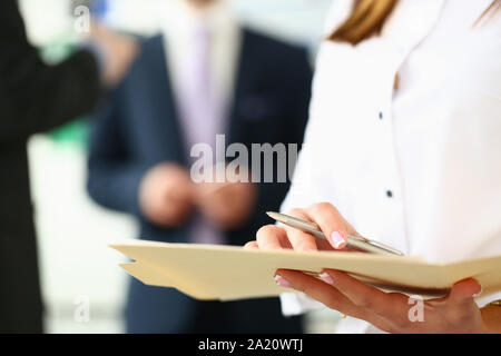 Gorgeous woman in office Stock Photo