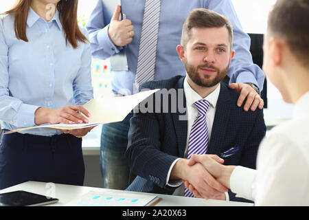 Bearded male in striped tie Stock Photo