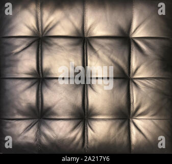vintage quilted brown leather background Stock Photo