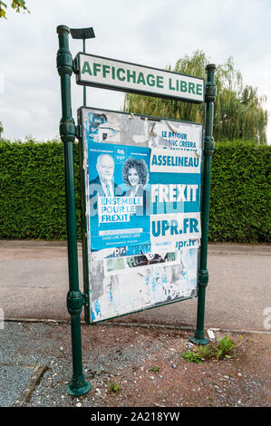 Frexit party European election poster, Saint-Omer, Pas de Calais, Hauts de France, France Stock Photo
