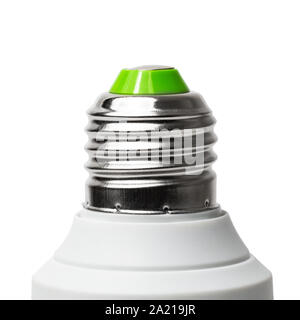 E27 type lamp base, isolated on white background Stock Photo
