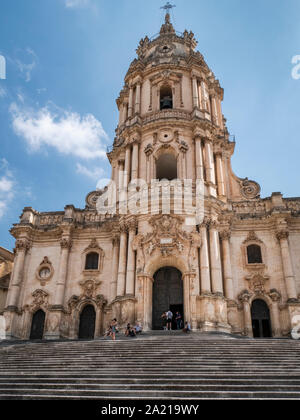 Cathedral of San Giorgio, Modica Sicily Stock Photo