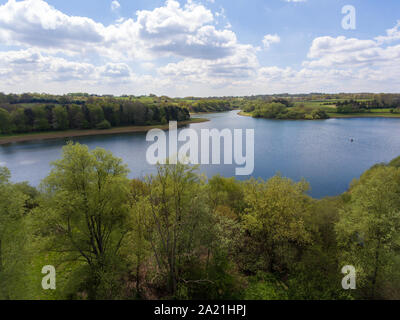 Aerial view of Bewl water reservoir Stock Photo