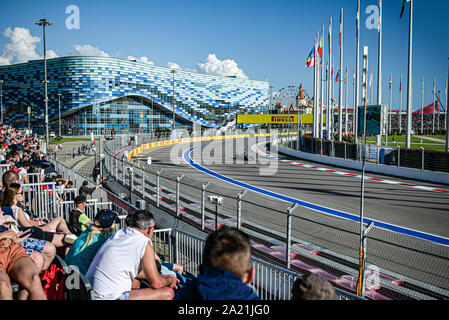 Sochi Russia september 29 ,2019 F1 Grand final Royal races grandstand spectators. Stock Photo