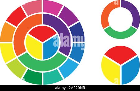 A color wheel selection group Stock Vector