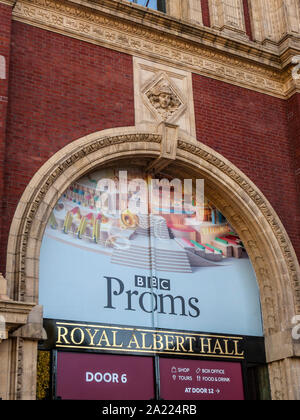 BBC Proms, Royal Albert Hall, door detail, London Stock Photo