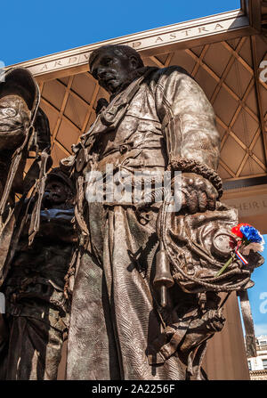 RAF Bomber Command Memorial, detail, Green Park, London Stock Photo