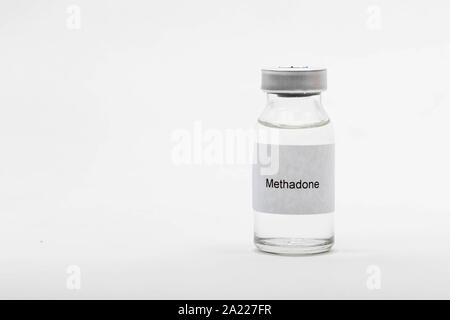 Medical concept showing medical a medical vial reading Methadone Stock Photo