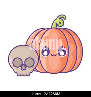 halloween pumpkin on white background vector illustration design Stock Vector