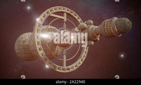 3d render. Unidentified flying object Stock Photo