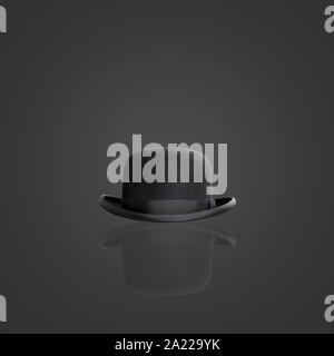 black hat on black background Stock Photo