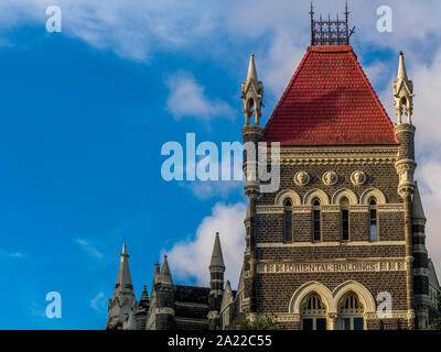 Mumbai, India - June 30, 2019 : Mumbai cityscape. Colonial architechture in Mumbai Stock Photo