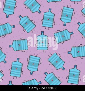 A Cute Gallon Illustratin Vector for Background With Blue and Purple Color Stock Vector