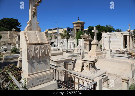 Alexandria, Egypt, Greek Orthodox cemetery Stock Photo