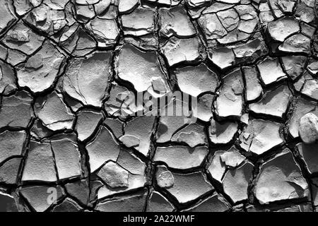 Patterns in dry cracked mud Stock Photo