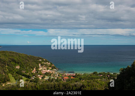 From top of la Biodola Gulf Stock Photo