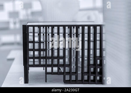 Small scale model of an architectural office building Stock Photo