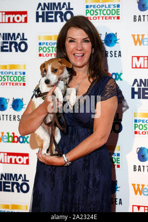 Dr Dawn Harper attending the Mirror Animal Hero Awards 2019, in partnership with People's Postcode Lottery and Webbox, held at the Grosvenor House Hotel, London. Stock Photo