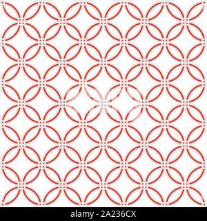 Combination of square and round shapes and symmetrical geometric figures setting imitating ancient tiles Stock Vector