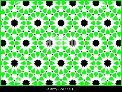 Elegant and decorative border of Hindu and Arabic inspiration of various colors Stock Vector