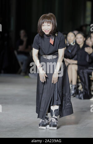 Paris, France. 30th Sep, 2019. A model takes to the catwalk during Shiatzy Chen's show as part of the presentation of the Spring-Summer 2020 Ready-to-Wear collections during Paris Fashion Week in Paris on Monday September 30, 2019. Photo by Eco Clement/UPI Credit: UPI/Alamy Live News Stock Photo