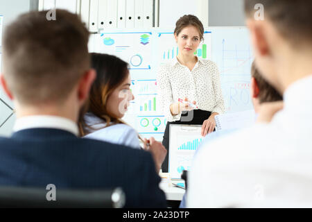 Pretty female in office Stock Photo