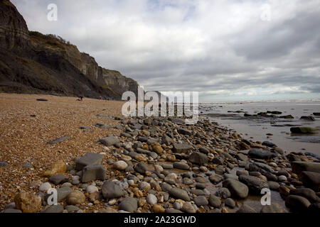 Charmouth beach and cliffs, Dorset England Stock Photo