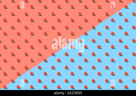 Trendy Pattern done with summer fruits background Stock Photo