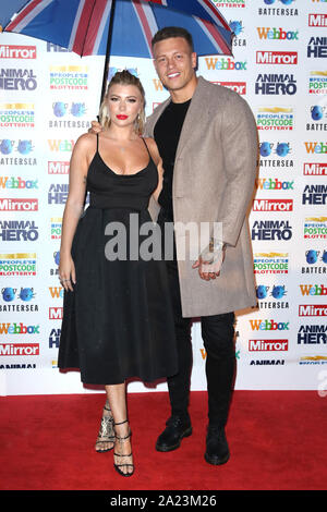 Alex and Olivia Bowen, Mirror Animal Hero Awards 2019, in partnership with People's Postcode Lottery and Webbox, Grosvenor House Hotel, London, UK, 30 Stock Photo