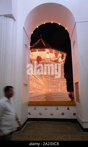 KANDY/ SRI LANKA, AUGUST 04-2019: Famous Buddha Temple of the Sacred Tooth Relic at Kandy,Sri Lanka -UNESCO World Heritage Site. This one of the famou Stock Photo