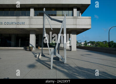Seiberling Building Outdoor sculpture at the Seiberling Federal Building, Akron, Ohio Stock ...