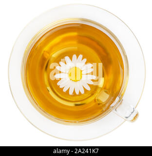 Cup of chamomile tea isolated on white background Stock Photo - Alamy