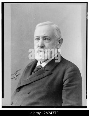 1896 Pach Brothers studio photograph of United States President Benjamin Harrison.; Stock Photo