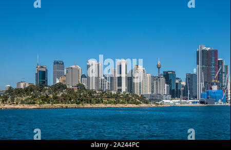 Barangaroo Reserve and city skyline Sydney NSW Australia Stock Photo ...