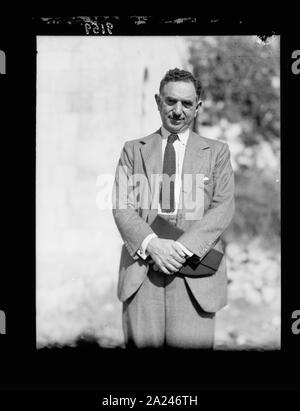 Palestine disturbances 1936. Nuri Pasha Es-Said, Foreign Minister of Iraq, arbitrator for the Palestine cause Stock Photo